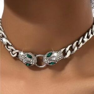 Striking snake chain necklace